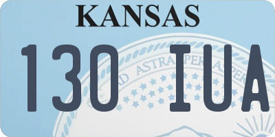 KS license plate 130IUA