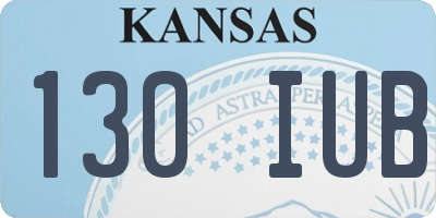 KS license plate 130IUB