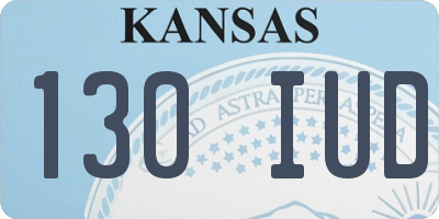 KS license plate 130IUD