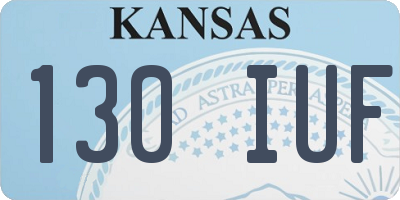 KS license plate 130IUF