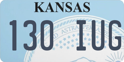 KS license plate 130IUG