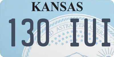 KS license plate 130IUI