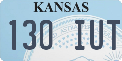 KS license plate 130IUT
