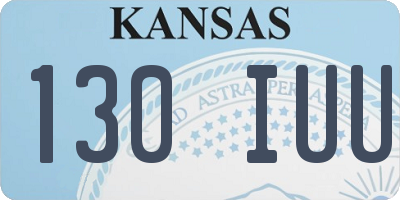 KS license plate 130IUU