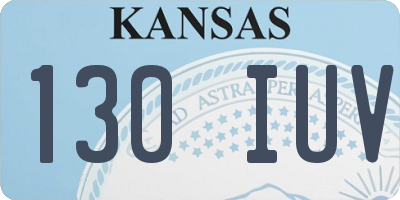 KS license plate 130IUV