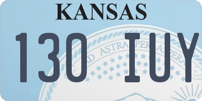 KS license plate 130IUY