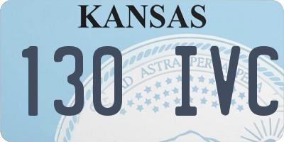KS license plate 130IVC