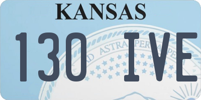 KS license plate 130IVE