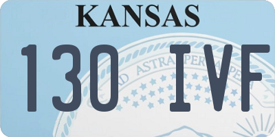 KS license plate 130IVF