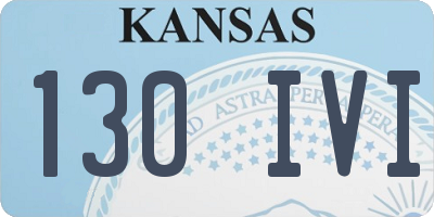 KS license plate 130IVI