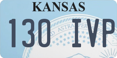 KS license plate 130IVP