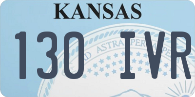 KS license plate 130IVR