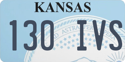 KS license plate 130IVS