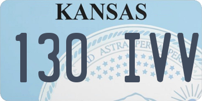 KS license plate 130IVV