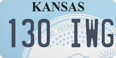 KS license plate 130IWG