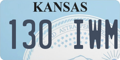 KS license plate 130IWM