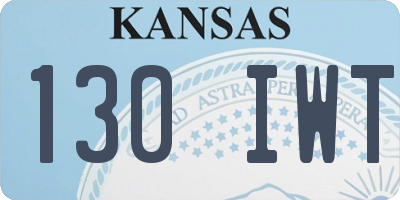 KS license plate 130IWT
