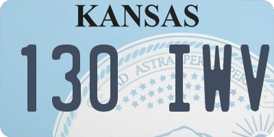 KS license plate 130IWV