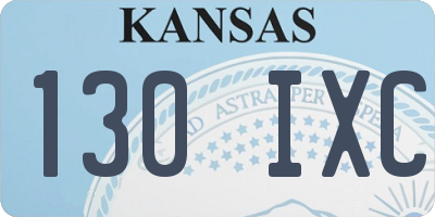 KS license plate 130IXC