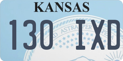 KS license plate 130IXD