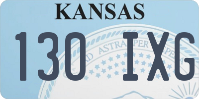 KS license plate 130IXG