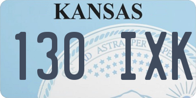 KS license plate 130IXK