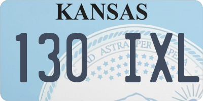 KS license plate 130IXL