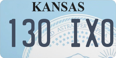 KS license plate 130IXO
