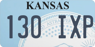 KS license plate 130IXP