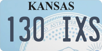 KS license plate 130IXS