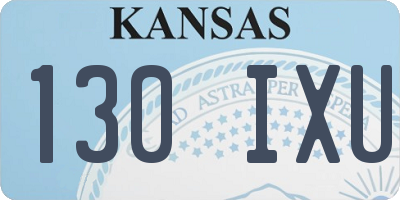 KS license plate 130IXU