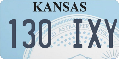 KS license plate 130IXY