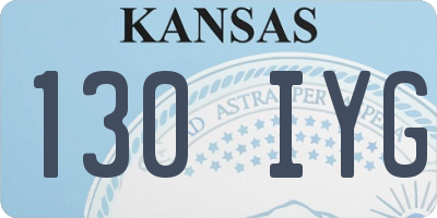 KS license plate 130IYG