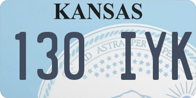 KS license plate 130IYK
