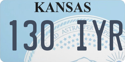 KS license plate 130IYR