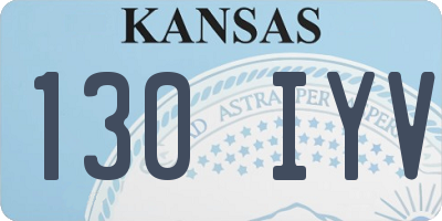 KS license plate 130IYV