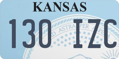 KS license plate 130IZC