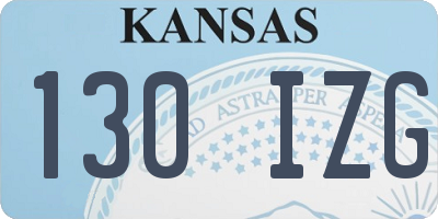KS license plate 130IZG