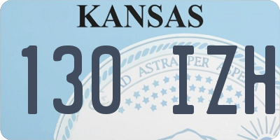 KS license plate 130IZH