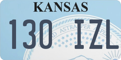 KS license plate 130IZL