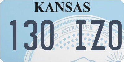 KS license plate 130IZO