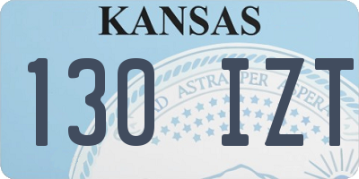 KS license plate 130IZT