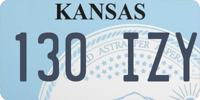 KS license plate 130IZY