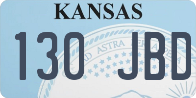 KS license plate 130JBD
