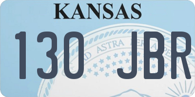 KS license plate 130JBR