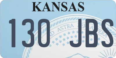 KS license plate 130JBS
