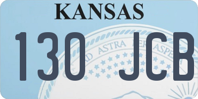 KS license plate 130JCB