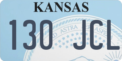 KS license plate 130JCL