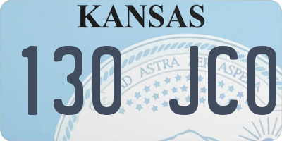 KS license plate 130JCO