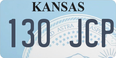 KS license plate 130JCP